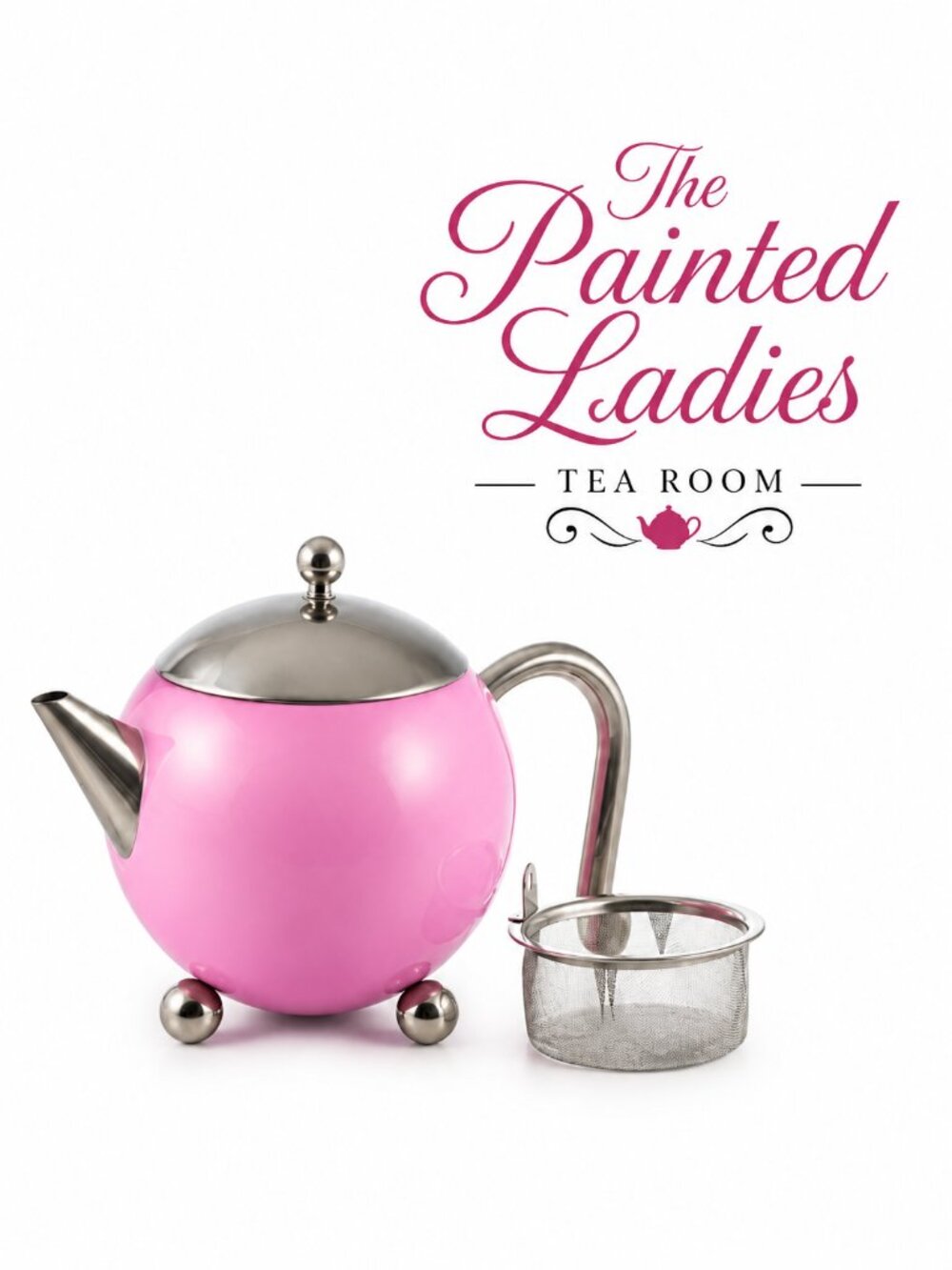 Infuser Stainless Steel Teapot: PINK TEA STEEPER 775ml/27 fl. oz NWT - in box